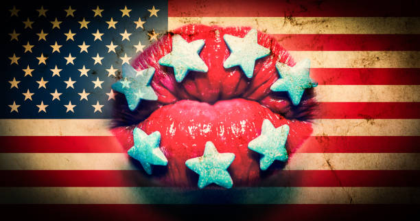 istock Flag of America with old grunge texture 1092964554