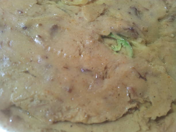 istock Delicious traditional haleem dish with green pepper  in a bowl 1092996110