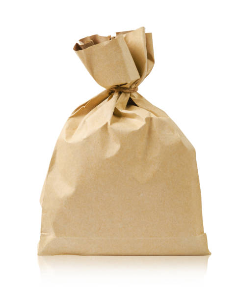 istock Brown paper bag isolated on white background. 1093000386