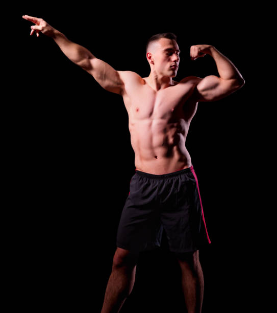 istock Sporty muscular man isolated 1093010554