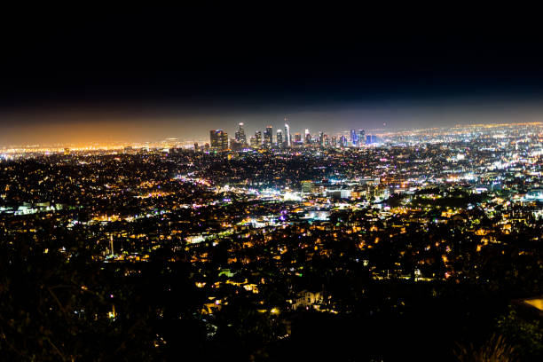 istock Los Angeles Skyline at Night at Griffith Observatory 1093019256