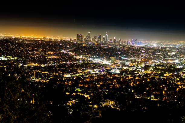 istock Los Angeles Skyline at Night at Griffith Observatory 1093019756