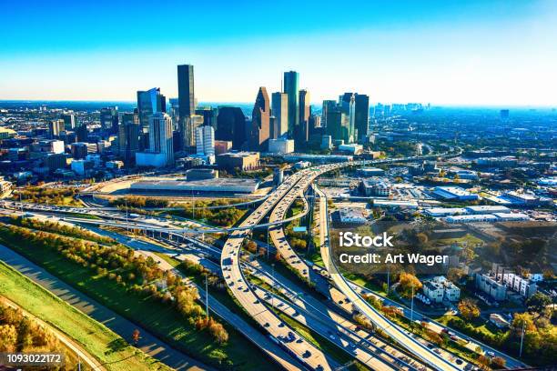 City Of Houston Texas Aerial Stock Photo - Download Image Now - Houston - Texas, Texas, City