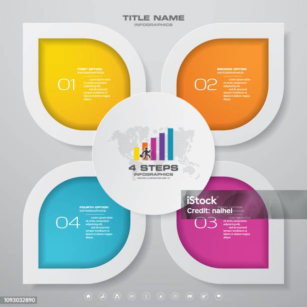 5 Steps Process Chart Infographics Element Stock Illustration ...