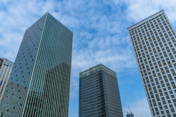 istock High modern skyscrapers over blue sky 1093036300