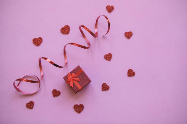 istock Red box with hearts next to it. Concept for Valentine's Day 1093068606