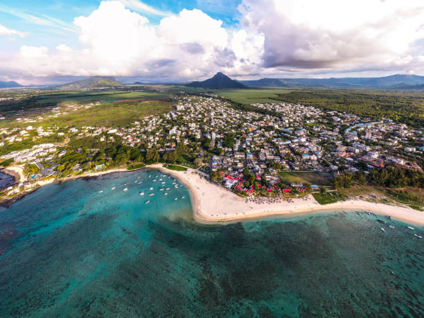 istock Flic en Flac beach on the west coast of Mauritius 1093070428