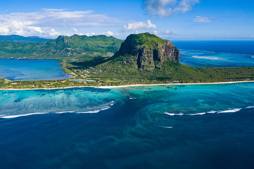 Le Morne in Mauritius island, amazing natural scenery