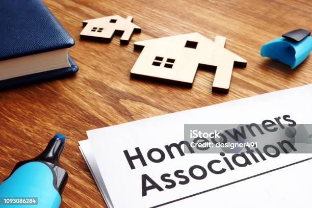 Documents About Homeowners Association Hoa On A Desk Stock Photo - Download Image Now
