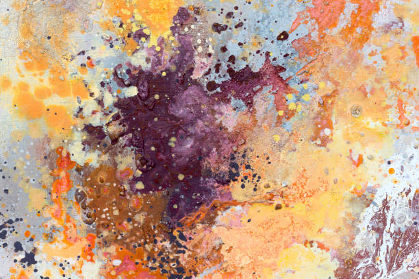 istock Oil paints multicolored closeup abstract background on macro. 1093097060
