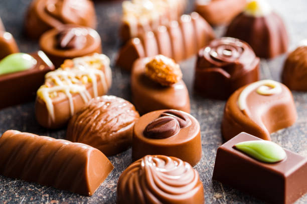 istock Mixed belgican pralines. Chocolate truffles. 1093099806