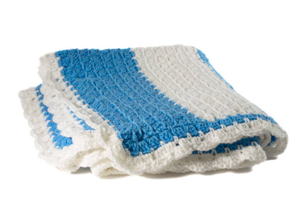 istock Blue and White Crochet Afghan 1093101126