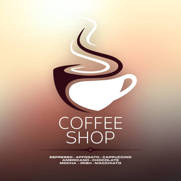kahve kupası konsept tasarımı - coffee stock illustrations