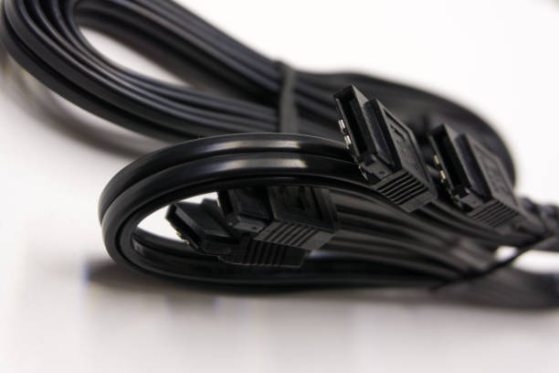 istock Color cable on white background electronic gear . 1093115374