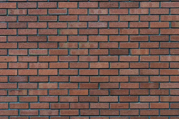 Photo of Red rustic brick wall - high quality texture / background