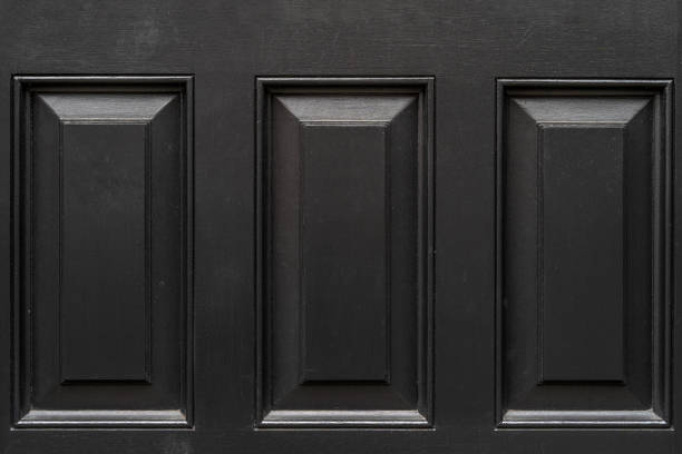 Vintage black door panels - high quality texture / background Background for your projects and creative work! door panel stock pictures, royalty-free photos & images