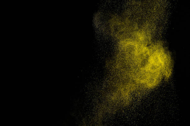 istock Abstract yellow and gold  paint Holi. 1093158292