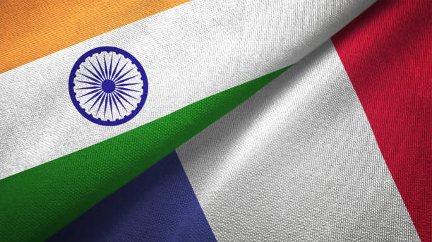 istock France and India two flags together textile cloth fabric texture 1093162088