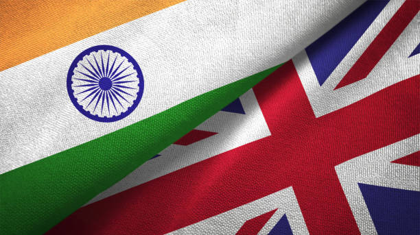 istock United Kingdom and India two flags together textile cloth fabric texture 1093163230