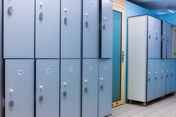 istock Modern interior of a locker changing room 1093165494