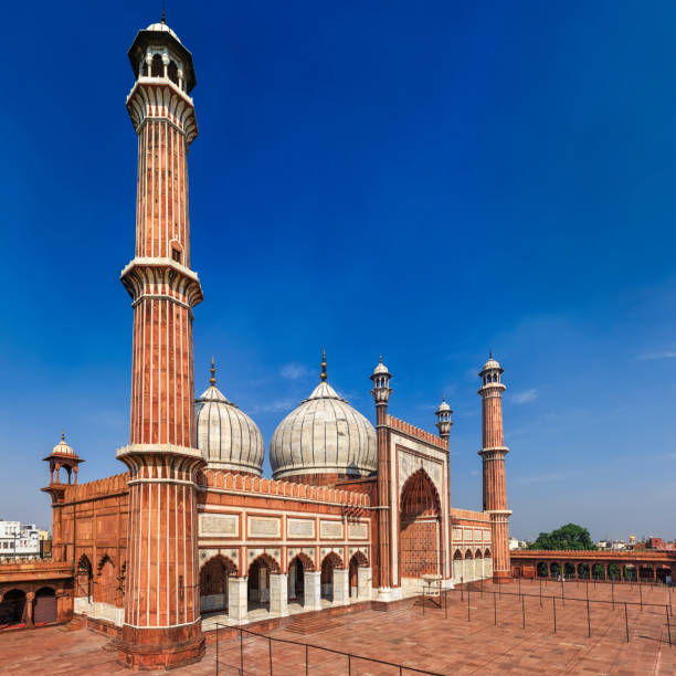 masjid jama masjid, delhi, india - delhi india islam jama masjid imagens e fotografias de stock