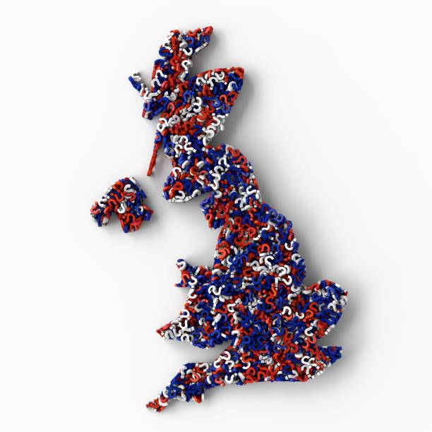 Brexit uncertainity, future and economy, 3d rendering background