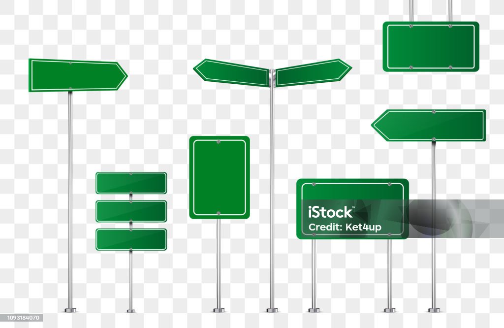 Road signs Road signs isolated. Traffic way signs. Vector illustration. Sign stock vector
