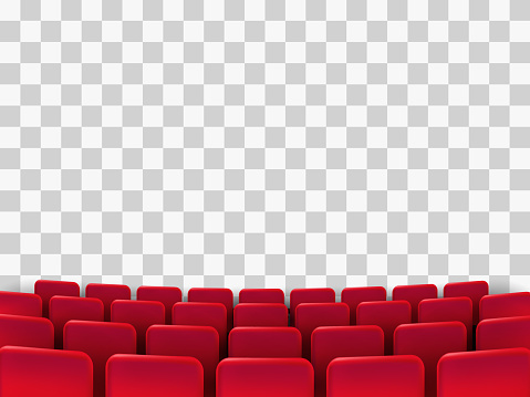 Cinema seats isolated on background. Vector illustration.