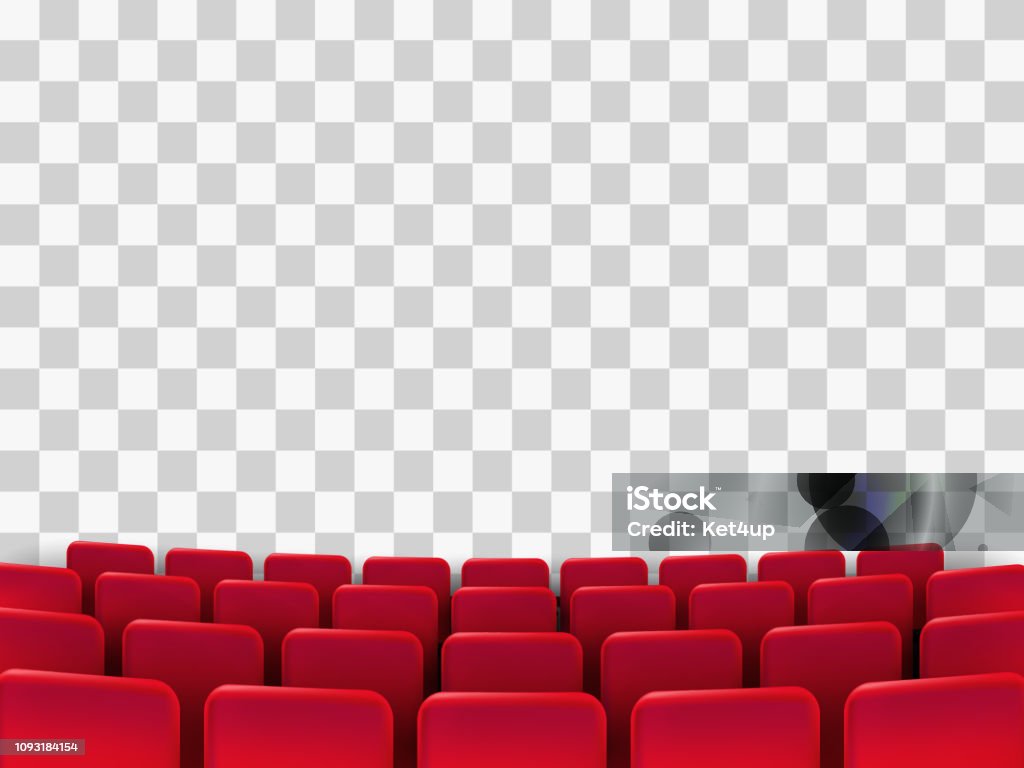 Cinema seats isolated Cinema seats isolated on background. Vector illustration. Movie Theater stock vector
