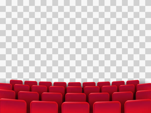 Cinema seats isolated Cinema seats isolated on background. Vector illustration. stage theater illustrations stock illustrations