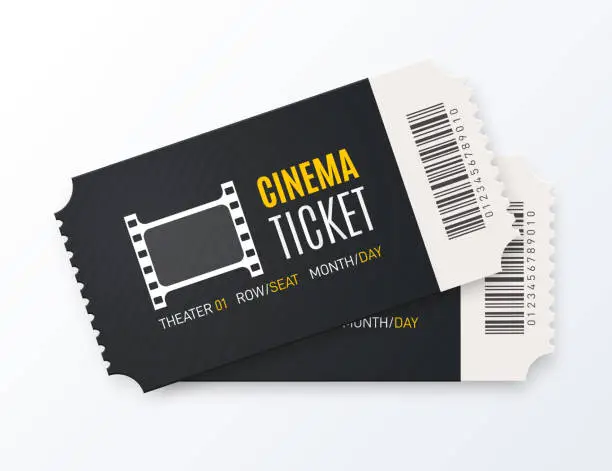 Vector illustration of Cinema ticket