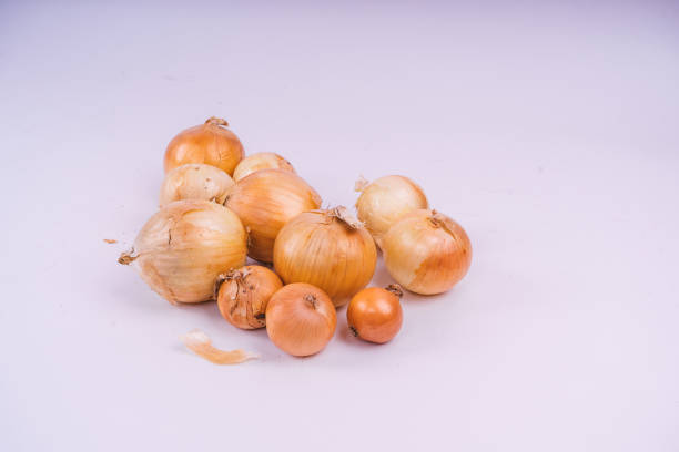 istock Fresh onion bulbs on white background. Vegetables for a healthy diet. 1093190298