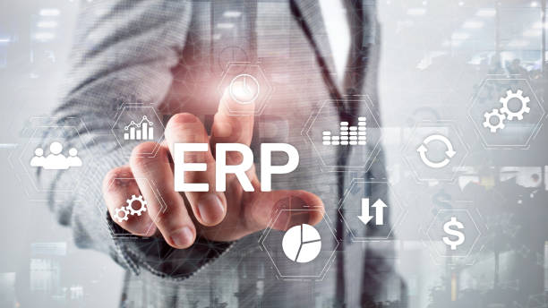 istock ERP system, Enterprise resource planning on blurred background. Business automation and innovation concept. 1093192792