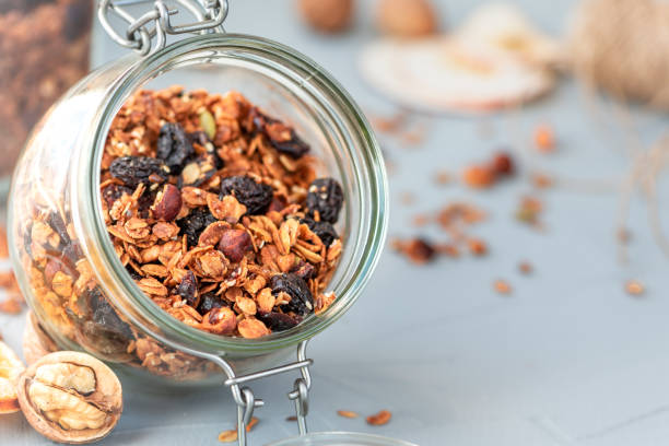 istock Glass jars with muesli 1093206356