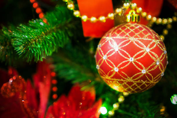 istock Decorated Chrismas Tree,Pine, New year, chrismas lighs closeup 1093209760