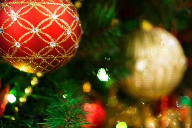 istock Decorated Chrismas Tree,Pine, New year, chrismas lighs closeup 1093214582