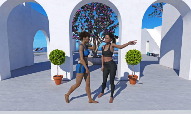istock Mother daughter arguing in a resort setting 1093224756
