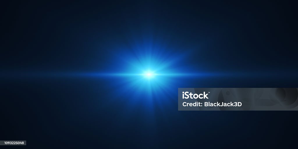 Star Light Light Template. 3D Render Lens Flare Stock Photo