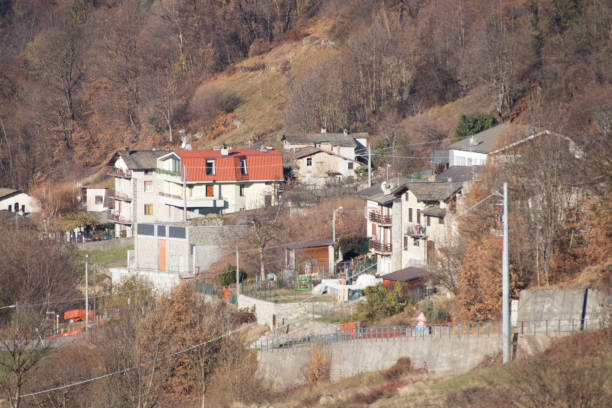 istock Countryside houses with many trees during autumn composition 1093227006