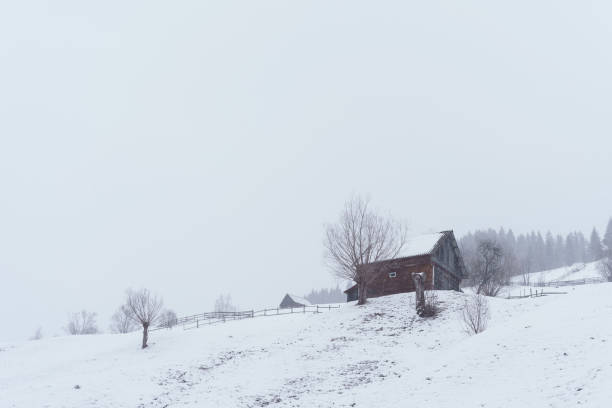 istock Winter scape in the village area 1093232842