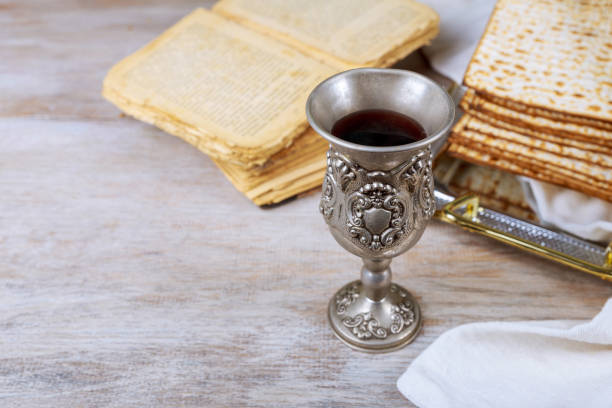 istock A Jewish Matzah bread with wine. Passover holiday concept 1093236518
