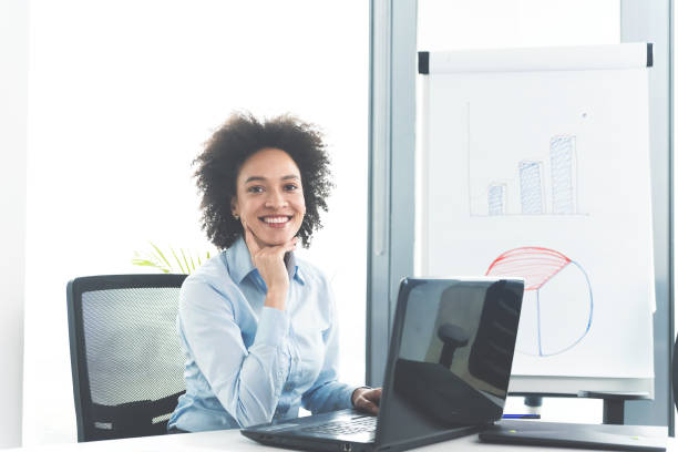 istock Businesswoman working online in her office 1093238150