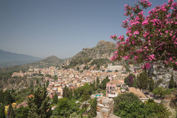 istock A view down to Taormina in Sicily 1093240366