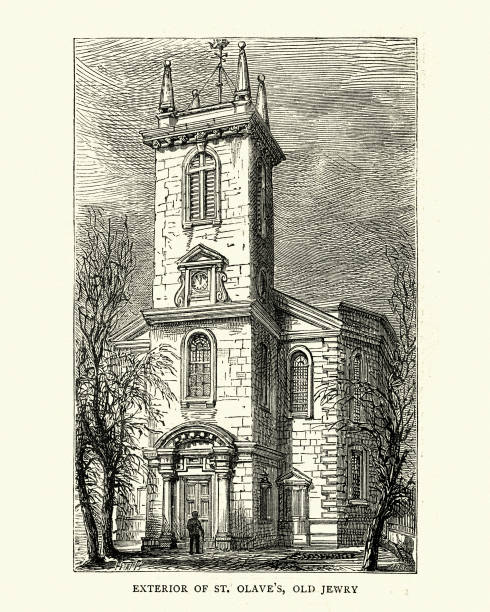 istock Baroque Architecture, St Olave Old Jewry, London, 19th Century 1093245302