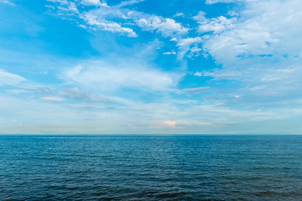 istock Landscape of calm ocean with clouds sky 1093247110