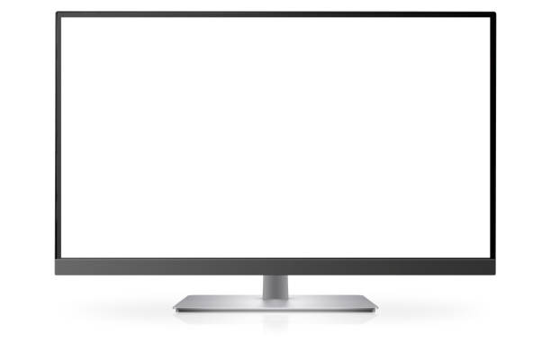Modern Monitor or TV on White vector art illustration