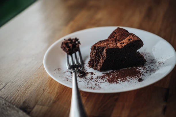istock Slice of vegan chocolate brownie cake 1093250194