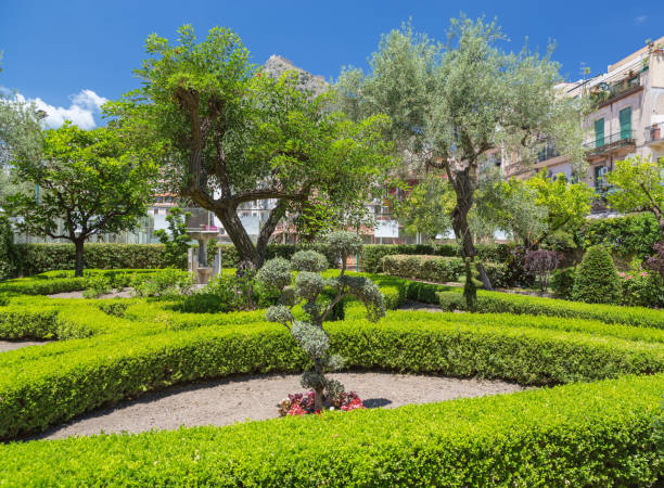 istock Public gardens in Taormina in Sicily 1093250842
