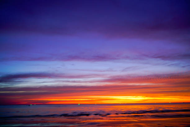istock Sunset Sky Background on the beach in summer 1093255144
