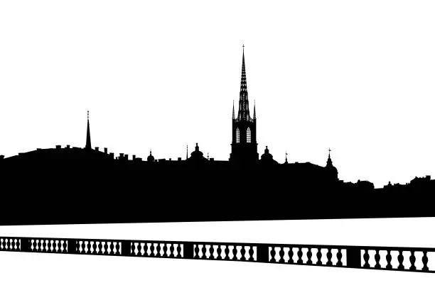 Vector illustration of Stockholm cityscape